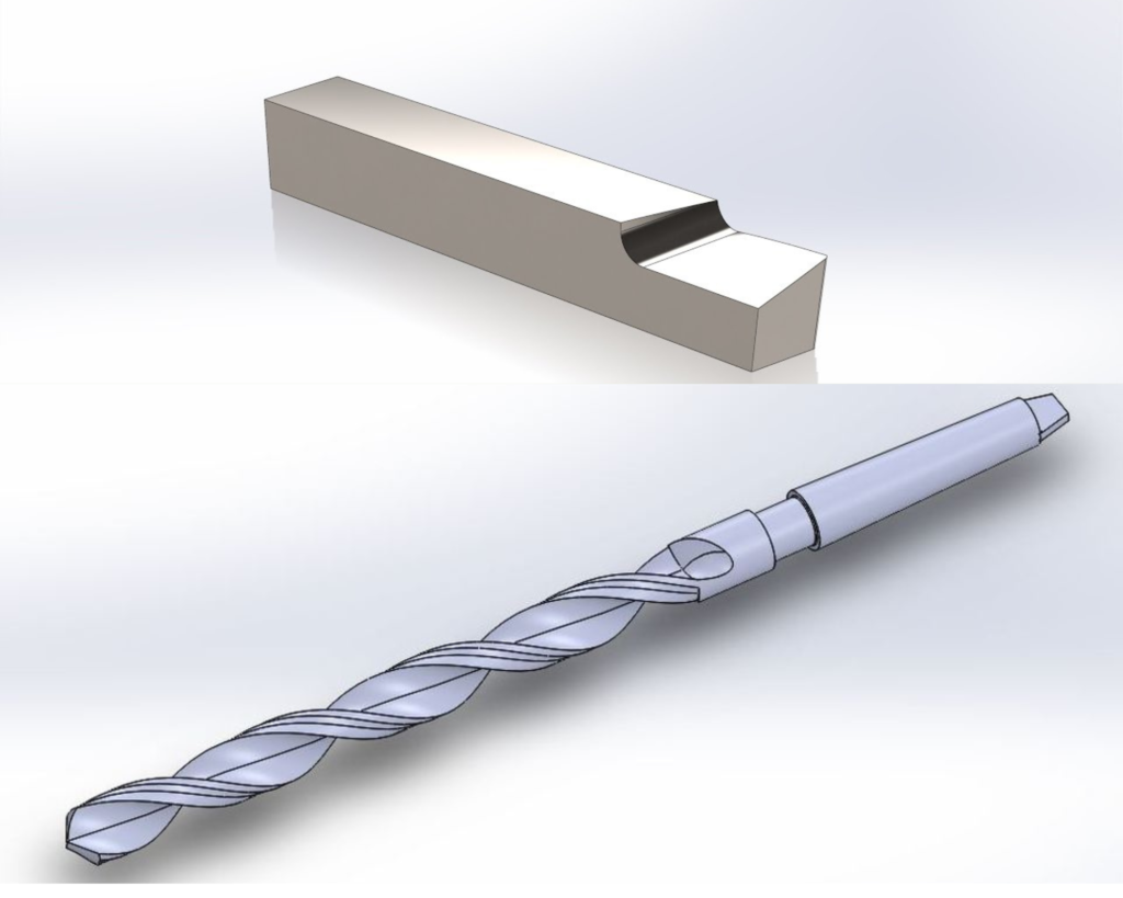 single point and drill edge